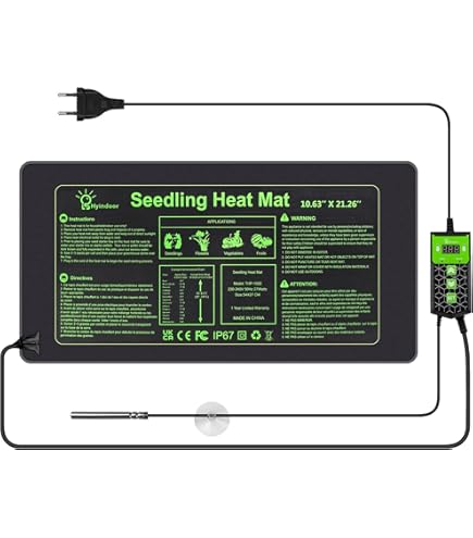 Chauffage Serre Intérieur Tapis Chauffants Plantes IFalarila 2 Pack 50W - Thermostat 0-42°C Germination Tapis Chauffant Pour Semis