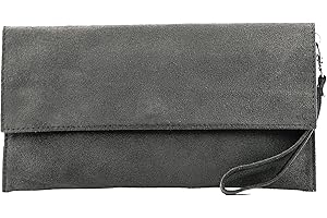 modamoda de T151 Damen Wildleder Rauleder Clutch Umhängetasche Abendtasche handmade in Italy