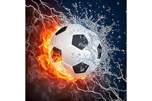 Bimkole 5d Diamond Painting Kit Bricolaje Arte Fútbol Americano, De Arte De Fuego De Agua Pintura Diamantes Kits Estampados De Punto De Cruz Diamantes de Imitación Decoración de Pared, (30x30 cm)