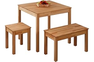 Krok Wood Mesa Tomas, Madera de Haya (75x75x75 cm)