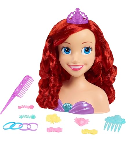 Busto Muñeca Peinar Y Maquillar Princess Styling Head Sirenita
