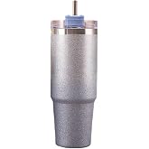 304 L &Ccedil;elik Mavi Işıltılı 890 ml Pipetli Soğuk Sıcak El Termos cin940mv