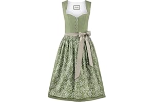 Stockerpoint Damen Dirndl Edonita I Größe 32-48 I Trachtenkleid mit liebevollen Details & Dirndlschürze I 100% Baumwolle I Bequem & pflegeleicht I Perfekt für Trachten & Festlichkeiten