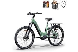 ‎HIMIWAY Himiway A7 Pro/D7 Ebike City Pedelec/Elektrisches Fatbike, 48V 720Wh LG-Akku Ananda Mittelmotor/48V 960Wh, Trekking zum Pedeln/E-Mountainbike, 27.5"X2.4"/26"×4.8"/26"×4.5", 80KM/128KM, 120Nm/80Nm