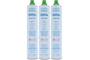 GASFRIGO® - NR. 3 BOMBOLA GAS R600A R600 420 GR x FREEZER FRIGO CONGELATORE