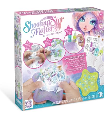 Nebulous Stars – Kit Aquarelle Magique Phosphorescente – 5 Tableaux à Peindre – Tracés Pré-vernis Lumineux – Coffret Créatif Fille Dès 7 Ans – Atelier Artistique
