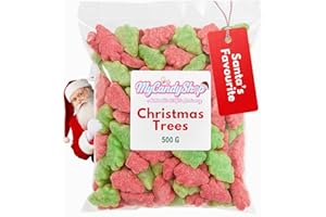 MYCANDYSHOP Fizzy Christmas Tree Sweets 500g - Christmas Sweets in Bulk Cheap for Festive Sharing, Stocking Fillers & Holiday Parties - Traditional Xmas Treats