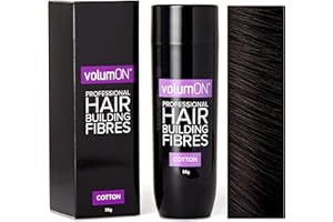 Volumon Professional Hair Gebäude Fibres- Haarausfall Concealer- Baumwoll- 28g- bis zu 30 Holen Sie Gebrauch- VOM 8 HAIR SHADES COLOURS (dunkelbraun) WÄHLEN