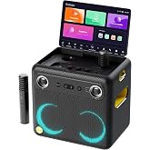 Ikarao Yetişkinler i&ccedil;in Akıllı Karaoke Makinesi - Şarkı S&ouml;z&uuml; Ekranı, 64GB Karaoke Tablet, 2 Kablosuz Mikrofon, Profesyonel Ka