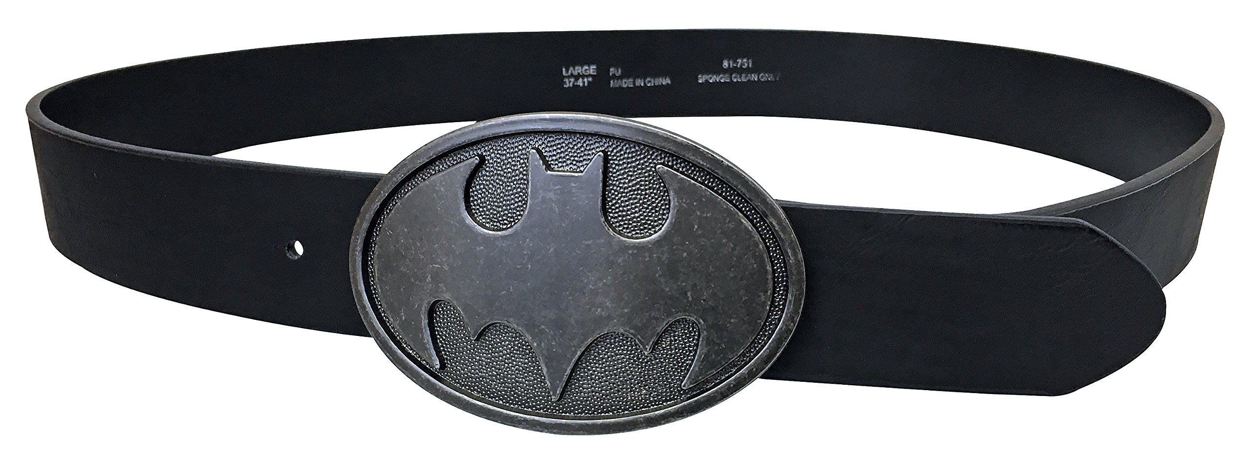 DC-Comics-Herren-Erwachsene-PU-Leder-Verstellbarer-Neuheit-Grtel-mit-Batman-Metallschnalle-Emblem-fr-Geek