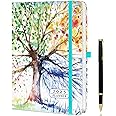 ZXHQ Diary 2025 A5 Page a Day, 2025 Diary Day Per Page, Jan-Dec Full Year Planner, Hardcover, with Monthly View Page, Pen Set, Inner Pocket, 5.9" × 8.5" - Tree of Life