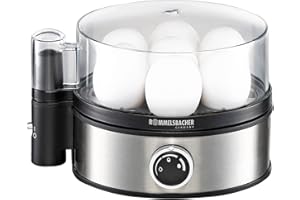 ROMMELSBACHER ER 400 CUECEHUEVOS 7 HUEVOS 400 W NEGRO, ACERO INOXIDABLE, TRANSPARENTE
