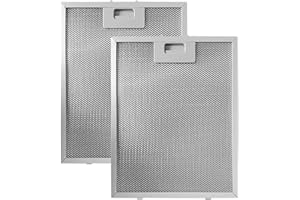 CWOQOCW Fettfilter für Dunstabzugshaube, Metallgitter, Abluftfilter für viele führende Marken von Küchen-Dunstabzugshauben, 23 x 26 cm, 2 Stück