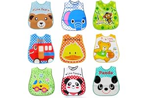 SLOSH Baberos Impermeable Bebé Waterproof EVA Baberos Kit Lavables para Niña Niños