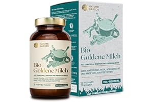 ‎NATURE BASICS Bio Goldene Milch - 180 g Pulver / Golden Milk mit Kurkuma, Zimt, Lucuma, Ashwagandha, Pfeffer / Ayurveda Nahrungsergänzung / Vegan, Zertifiziert & Nachhaltig im Glas