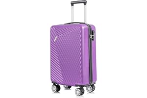 FLYMAX 55x35x20 4 Roues Super léger Valise de Cabine Valise de Transport à Main sur Le vol Sacs de Voyage approuvés à Bord s’adapte à flybe easyjet Ryanair Jet 2