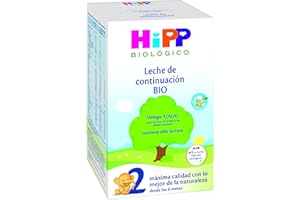 HiPP Biológico 2 - Leche para bebés Ecológica - 600 gr - Leche BIO para bebés de 6 a 12 meses - Contiene Lactosa, Omega-3, Vitaminas C y D - Sin GMO - Especial fácil digestión
