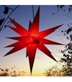 Soontrans Weihnachtsstern Beleuchtet LED 57CM, Leuchtstern Outdoor 3D