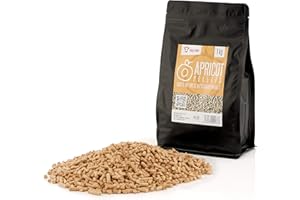 BBQ-Toro Apricot Pellets in legno di albicocco al 100% | 1 kg | Pellet in albicocco per grill, smoker, pellet per forni da pizza o impianti di riscaldamento | Pellet per barbecue