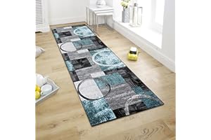 ‎WTHYGB WTHYGB Teppich Läufer 60x200cm für Flur Küche Wohnzimmer Schlafzimmer, 6mm Dicke Küchenläufer, rutschfest Polyester Dauerhaft Waschbar Teppichläufer, Anpassbar