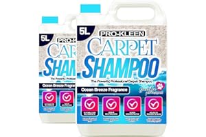 Pro-Kleen Professional Carpet & Upholstery Shampoo – Ocean Fresh Fragrance 10L - High Concentrate Cleaning Solution - Suitable for All Machines