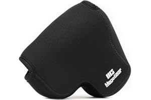 MegaGear MG1165 Ultralekkie etui neoprenowe z karabińczykiem do aparatu Panasonic Lumix DC-FZ82, FZ80, DC-FZ70, FZ72 - czarne