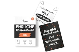 ‎PIHU Pihu Ehrliche Meilensteinkarten (Premiumqualität) 30 wahre Milestones für Schwangerschaft und nach der Geburt - tolle Geschenkidee (Baby)