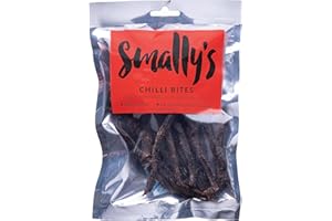 Smally's Biltong Chilli Bites - High Protein Beef Snack, Ready to Eat, Low Fat, No Artificial Colours or Flavours - 400g (200g x 2)