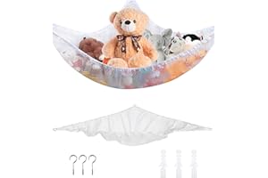 YAVO-EU Spielzeug Hängematte Kuscheltiernetz Ordentlich Aufbewahrung Spielzeugnetz Hängematte Netz für Kuscheltiere Spielzeug Spielzeug Organizer 213 * 150 * 150cm
