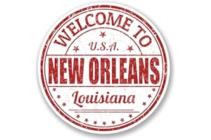 DESTINATIONVINYL 2 x 10cm New Orleans USA Vinyl Sticker iPad Laptop Car Travel Luggage Tag #5205 (10cm x 10cm)