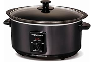 Morphy Richards 48703 163W 3.5l Schwarz - Schongarer (163 W, Drehregler, Schwarz, Glas)