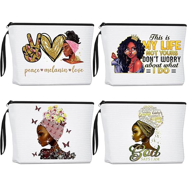 Inspirierende Make-up-Tasche „You Are Beautiful“ – Afrikanisches Design, 24x20 Cm, Polyester