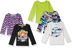 DUBLIN Amazon Essentials Camisetas de Manga Larga (Anteriormente Spotted Zebra) Niña, Paquetes Múltiples
