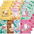 ZealSea Sheet Mask Face Mask Skin Care (Pack of 21) Beauty Facial Mask Kids Spa Face Mask Birthday Party Gifts Women, Kids Girls Skincare - Hydrate, Brighten, Moisturize,Soothe for All Skin Types