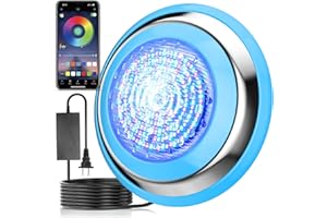 CXhome Iluminación de la piscina LED bajo el agua 54W Luces de piscina de 54W Instalar 12V RGB 234 CHIPS LED Submarino Control de iluminación de buceo Aplicación IP68 Mural montada en la pared