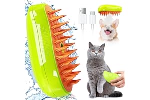 CHIMOO Brosse Vapeur 3-En-1 Pour Chat et Chien - Multifonction Vert Pour Démêler Les Nœuds et Les Poils Lâches des Animaux