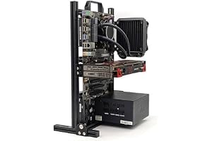 Open Air ITX Case, ITX Computer Case, DIY ITX PC Case, Open Aluminum Frame Chassis Compatible with ITX Motherboards and 17x17/17x19 Motherboards, and Water Cooling Chassis