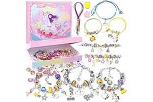 Hmeuest 166 Pcs Charm Bracelet Making Kits, Jewellery Making Kit for Girls, DIY Craft Charms Bracelets Jewelry Making Supplies for Kids, Easter Gifts for Kids, Girls Toys Age 6 7 8 9 10