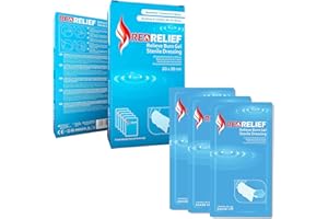 Pack of 5 RedRelief Emergency 20x20cm Burn Dressing - cools, soothes and relieves pain