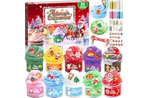ZHHGOO Calendario de Adviento de Slime 2025 para Niñas y Niños,Calendario Navideño de Slime con Cuenta