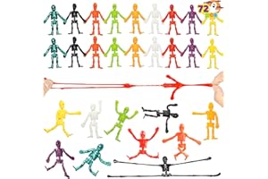 JOYIN Pack of 72 Stretchy Halloween Skeletons Stress Relief Squishy Toy, Stretchy Skull Toys for Halloween, Trick or Treat Party, Guest Gift, Halloween Gift Bag Filler