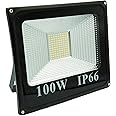 EVB Sister-A 100W LED SMD Flood Light Super Bright Outdoor Work Light 900W Halogen Bulb Equivalent 220V IP66 Waterproof 9000lm 3000K White Color for Garden Yard Warehouse Billboard Garage (Warm White)