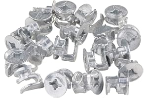 GLOBSTAR 20 conectores excéntricos para muebles, diámetro de 15 mm, grosor de la placa: 19-20 mm