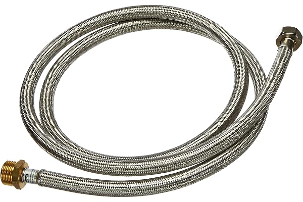 Xavax Rallonge flexible d'arrivée d'eau renforcée (pour tuyau d’entrée lave-linge et lave-vaisselle, tuyau d’arrivée de réservoir anti-flambement, 2 m, 1 pièce) Argent