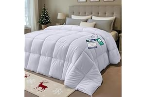 Utopia Bedding Duvet,10.5 Tog coverless Duvet with Corner Tabs, Box Stitched Quilt (King, White)