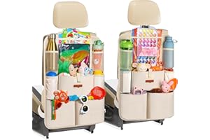 SURDOCA Car Organizers and Storage, Upgraded Car Seat Organizer with 11-inch Touch Screen Tablet Holder, Backseat Car Organizer with 8 Pockets, Car Seat Protector Road Trip Essentials for Kids