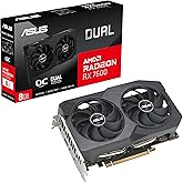 ASUS DUAL AMD Radeon RX 7600 V2 OC Edition - Graphics Card (8GB GDDR6, AMD RDNA 3, PCIe 4.0, HDMI 2.1, DisplayPort 1.4a, Axia