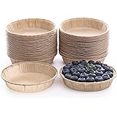 Bake Choice Mini Paper Cakes, 50 Pieces, Diameter 10 cm Round Mould | Non-stick, Unbleached, Mini Quiche Pans - Oven Safe Mic