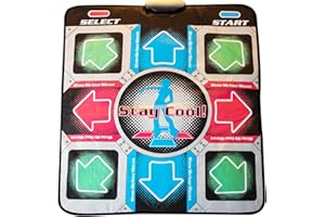 Monsterzeug Retro Tanzmatte, Musikmatte für Kinder und Erwachsene, Partyspiel für Geburtstage, 90 x 80 x 2,5 cm