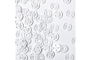 YEENANO 40 Paia Bottoni Automatici Plastici Bottoni Trasparenti Bottoni Automatici Invisibili Bottoni Automatici Cucire Bottoni a Pressione Plastici Trasparente per Abbigliamento DIY Bottoni Cuciti Camicie